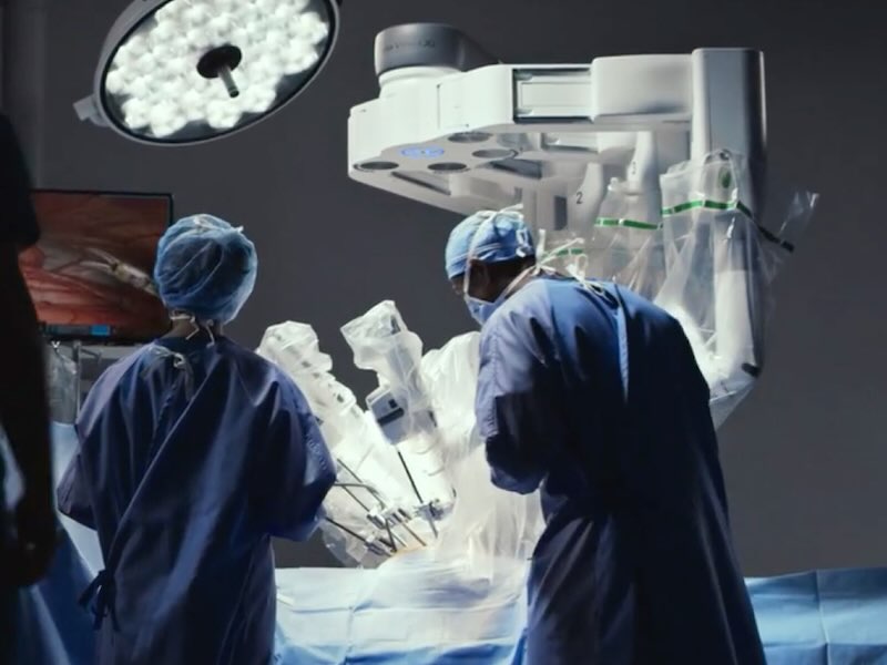 >Does the surgeon perform the procedure or the robot?